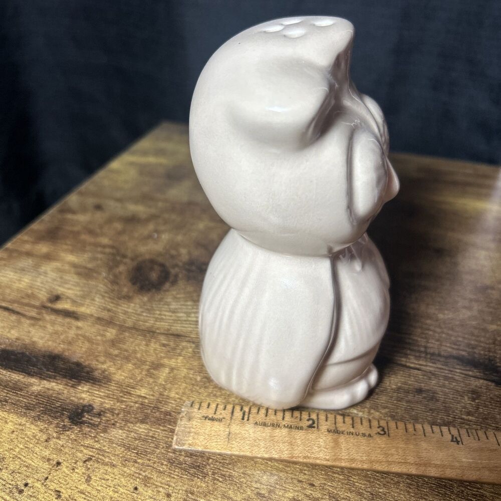 Vintage Ceramic Wise Owl Beige 5” For Sachet Potpourri Holder W/ Rubber Stopper - Picture 7 of 11